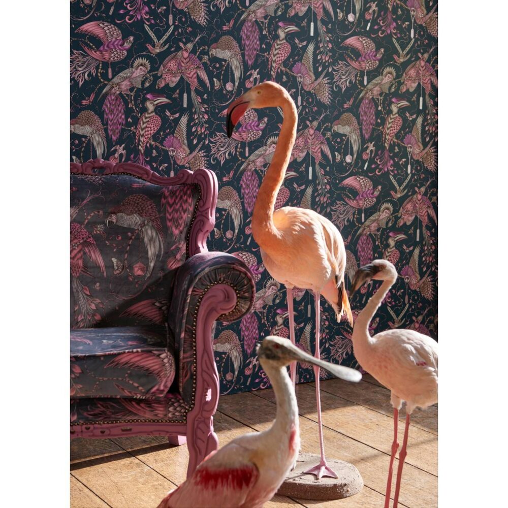 Audubon Fabric - Pink Velvet by Audubon Fabric - Pink Velvet from