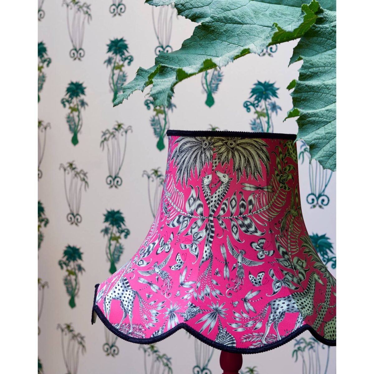 Jungle Palms Fabric - Navy Velvet by Jungle Palms Fabric - Navy Velvet from