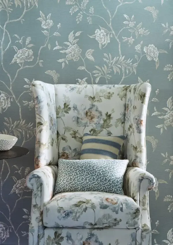 Meriden Fabric - Blue / Green by Meriden Fabric - Blue / Green from