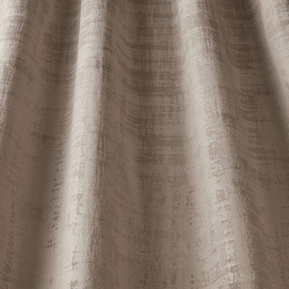 Azurite Fabric - Mink by black-grey plain velvet-chenille fabric from iLiv