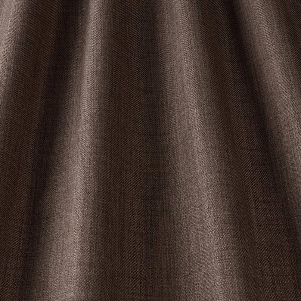 Eltham Fabric - Coffee by brown plain woven fabric from iLiv