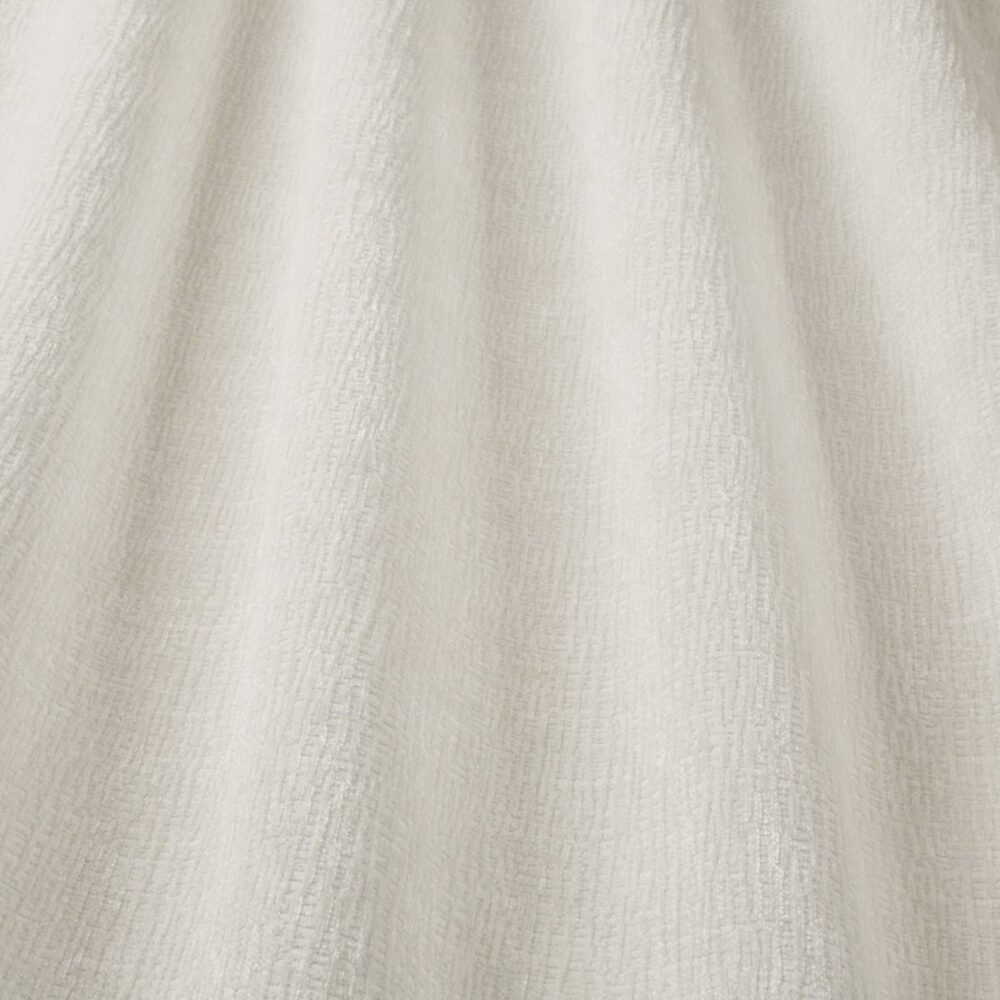 Madigan Fabric - Ivory by white plain woven fabric from iLiv