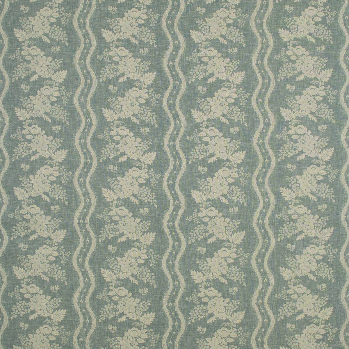 Arley Fabric - Stormy Sky by black-grey botanical linen fabric from Linwood Fabrics