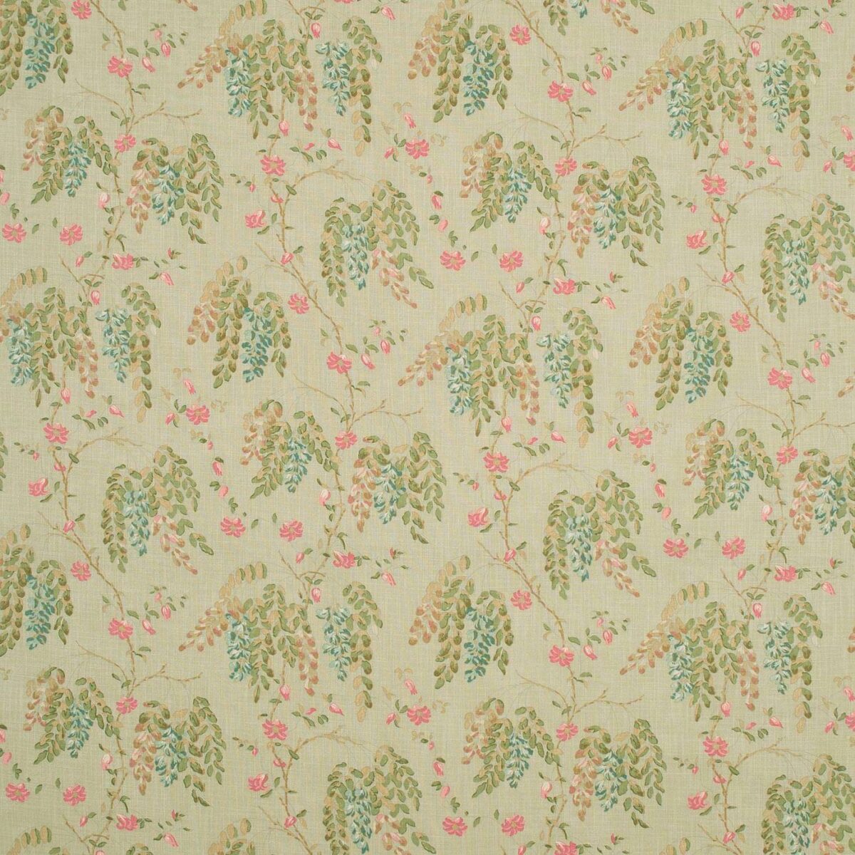 Winterbourne Fabric - Folly by multicolour botanical linen fabric from Linwood Fabrics