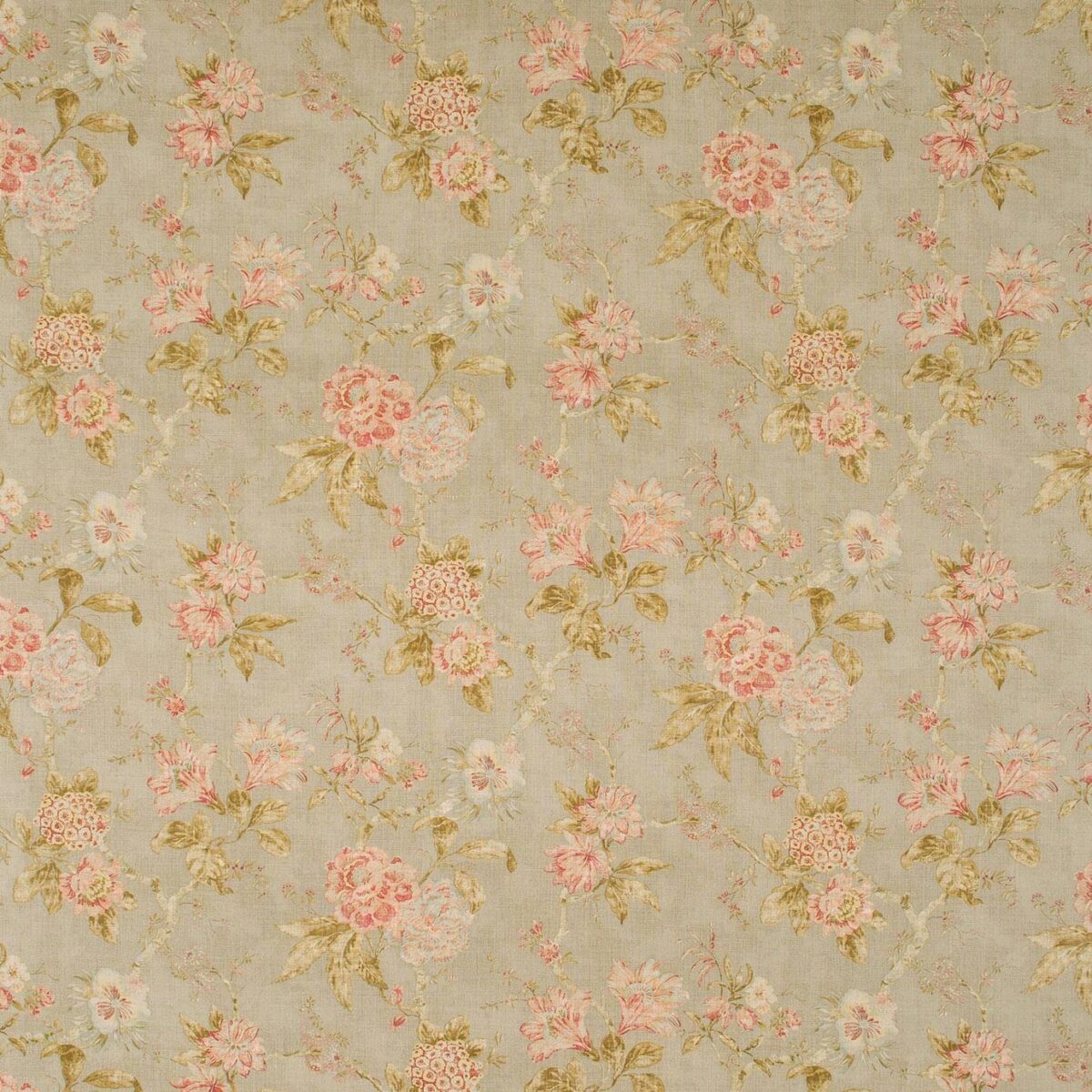 Tresco Fabric - Rockery by multicolour botanical linen fabric from Linwood Fabrics