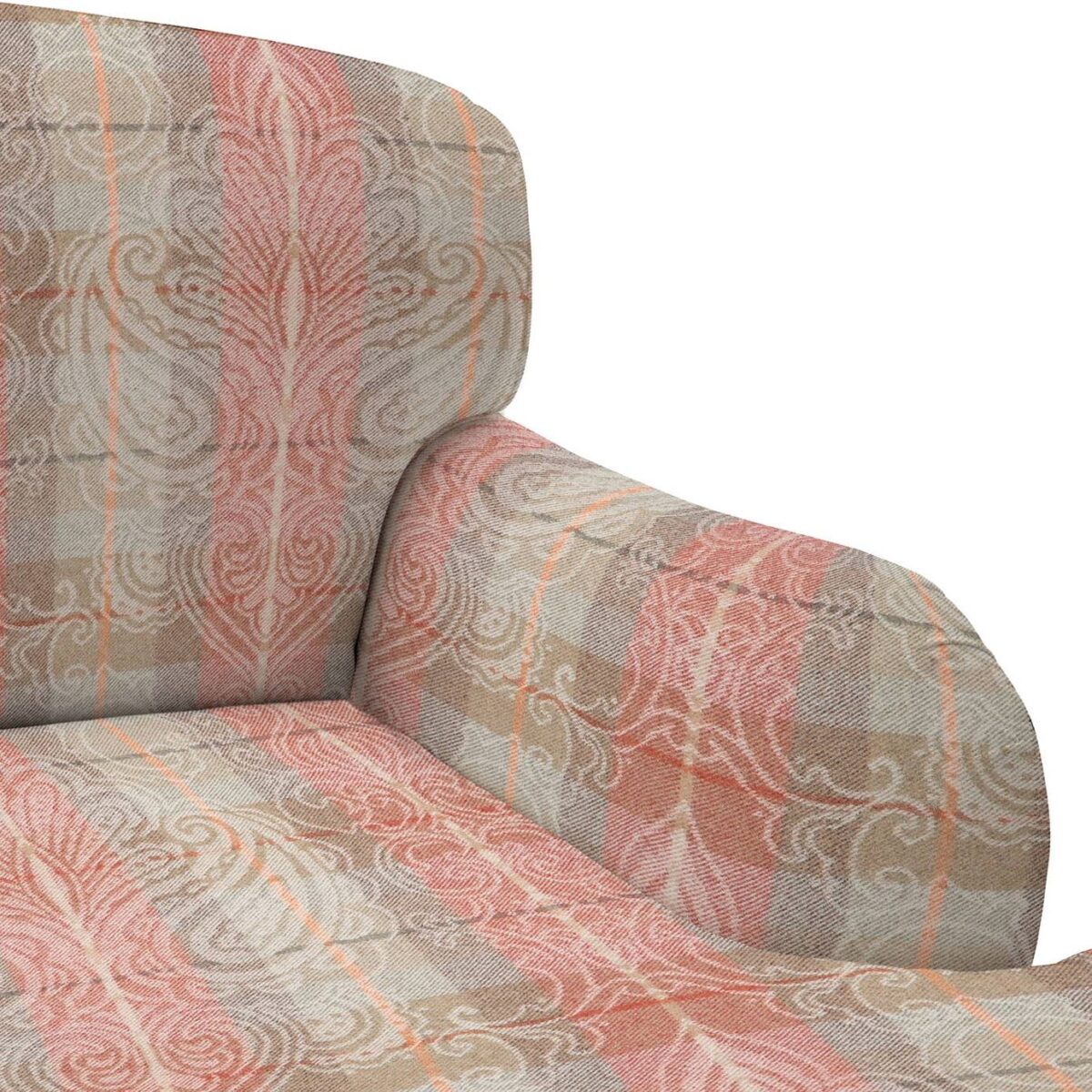 Alberta Fabric - Salmon Jacquard from