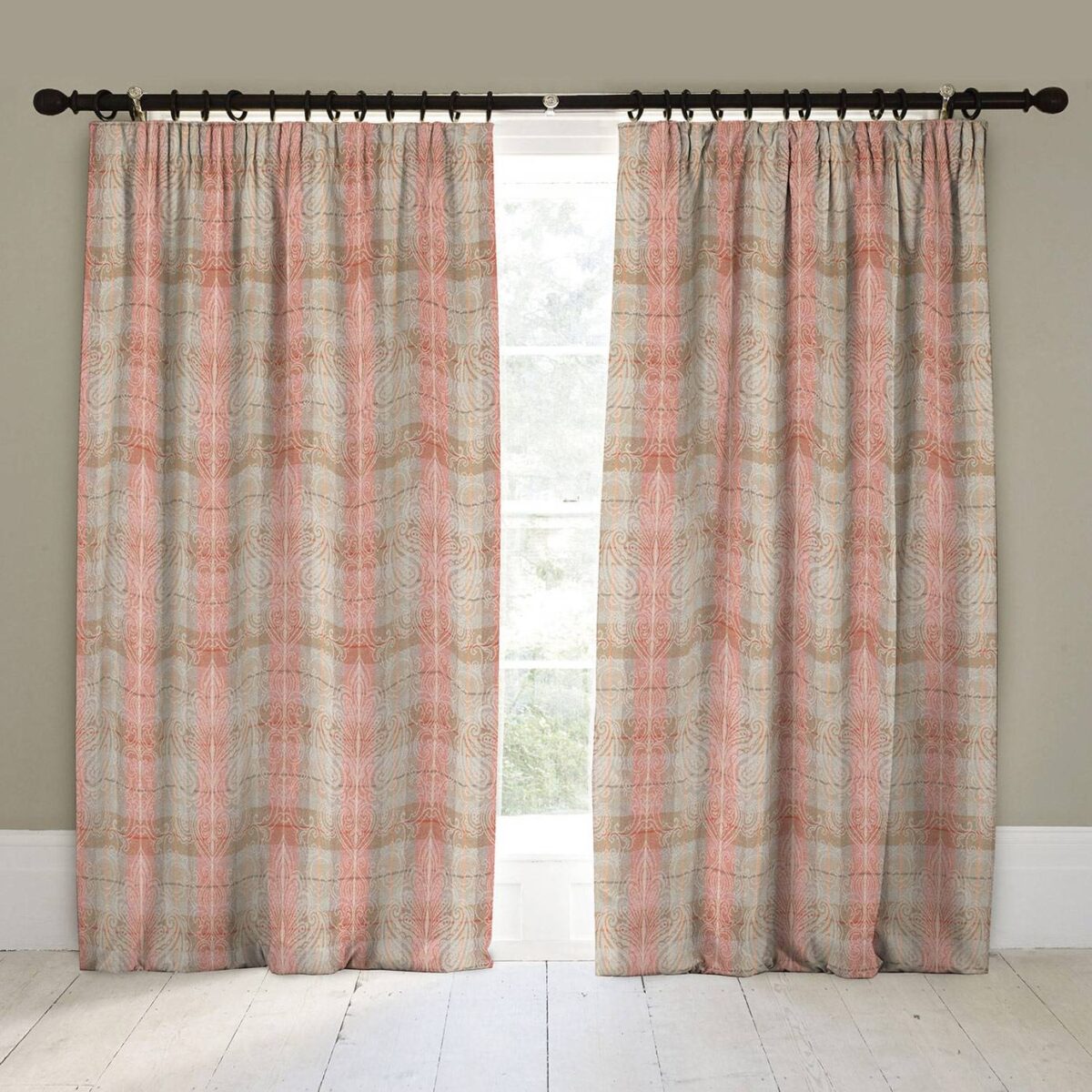 Alberta Fabric - Salmon Jacquard from