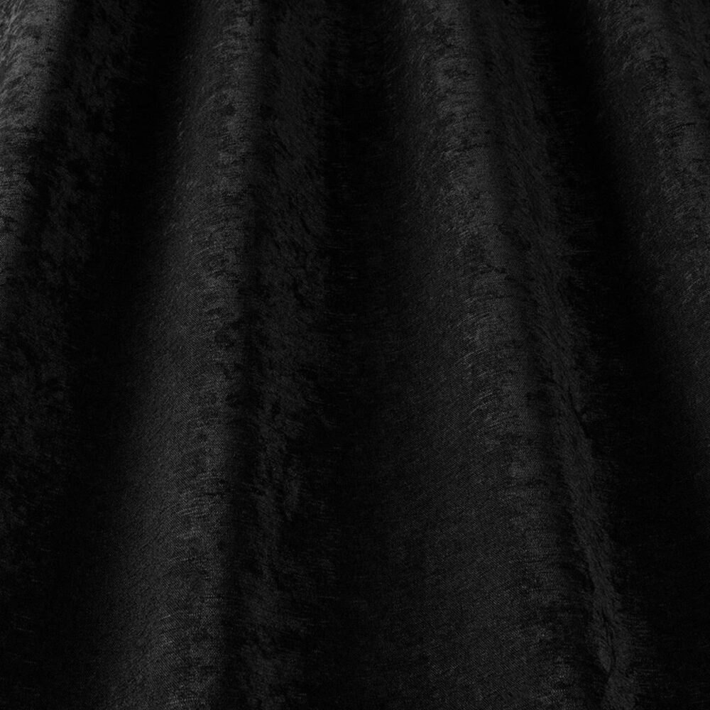 Savoy Fabric - Black by black-grey plain velvet-chenille fabric from iLiv