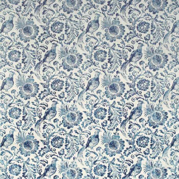 Dutch Pheasant Fabric - Delft Blue swatch