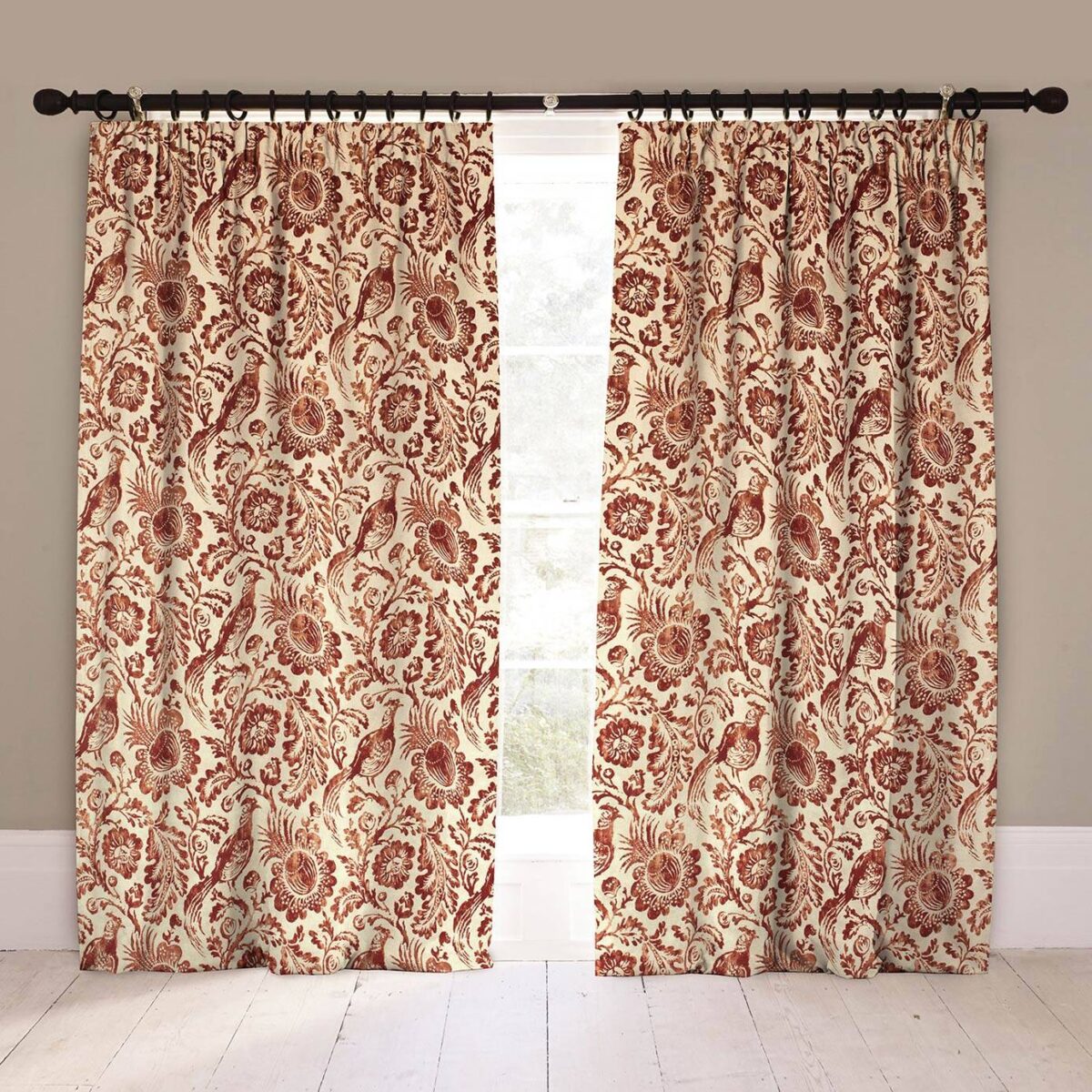 Dutch Pheasant Fabric - Regal Red by Dutch Pheasant Fabric - Regal Red from