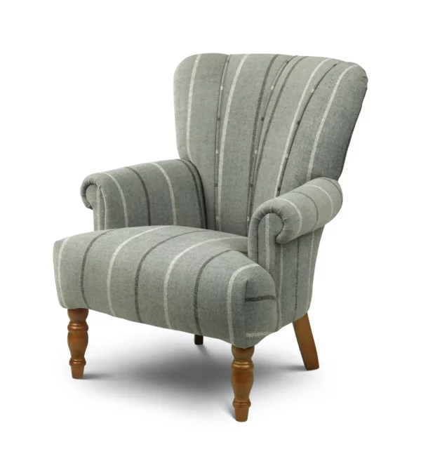 Lana Stripe Fabric - Moss by Lana Stripe Fabric - Moss from