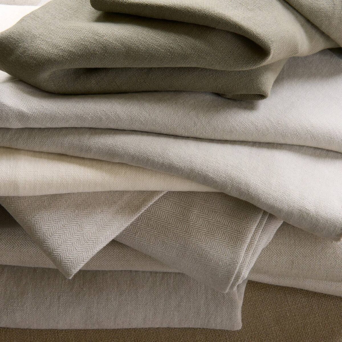 Danube Herringbone Fabric - Natural from