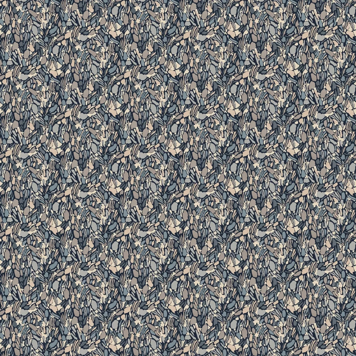 Chesil Beach Fabric - Blue Granite by black-grey misc velvet-chenille fabric from Linwood Fabrics