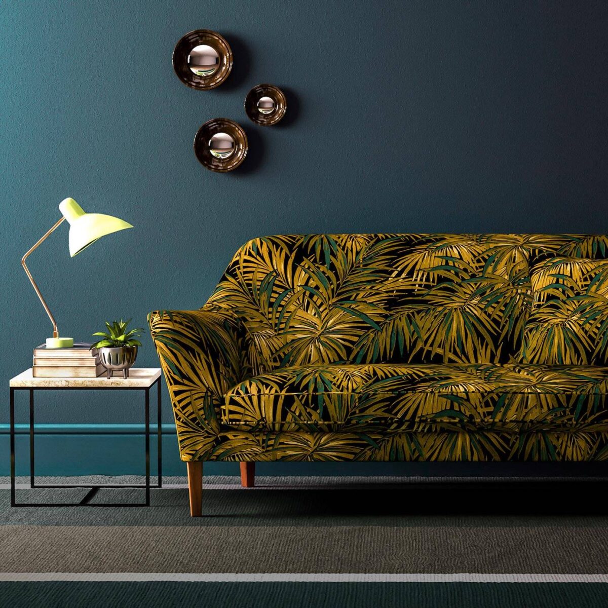 Butterfly Palm Fabric - Maize from