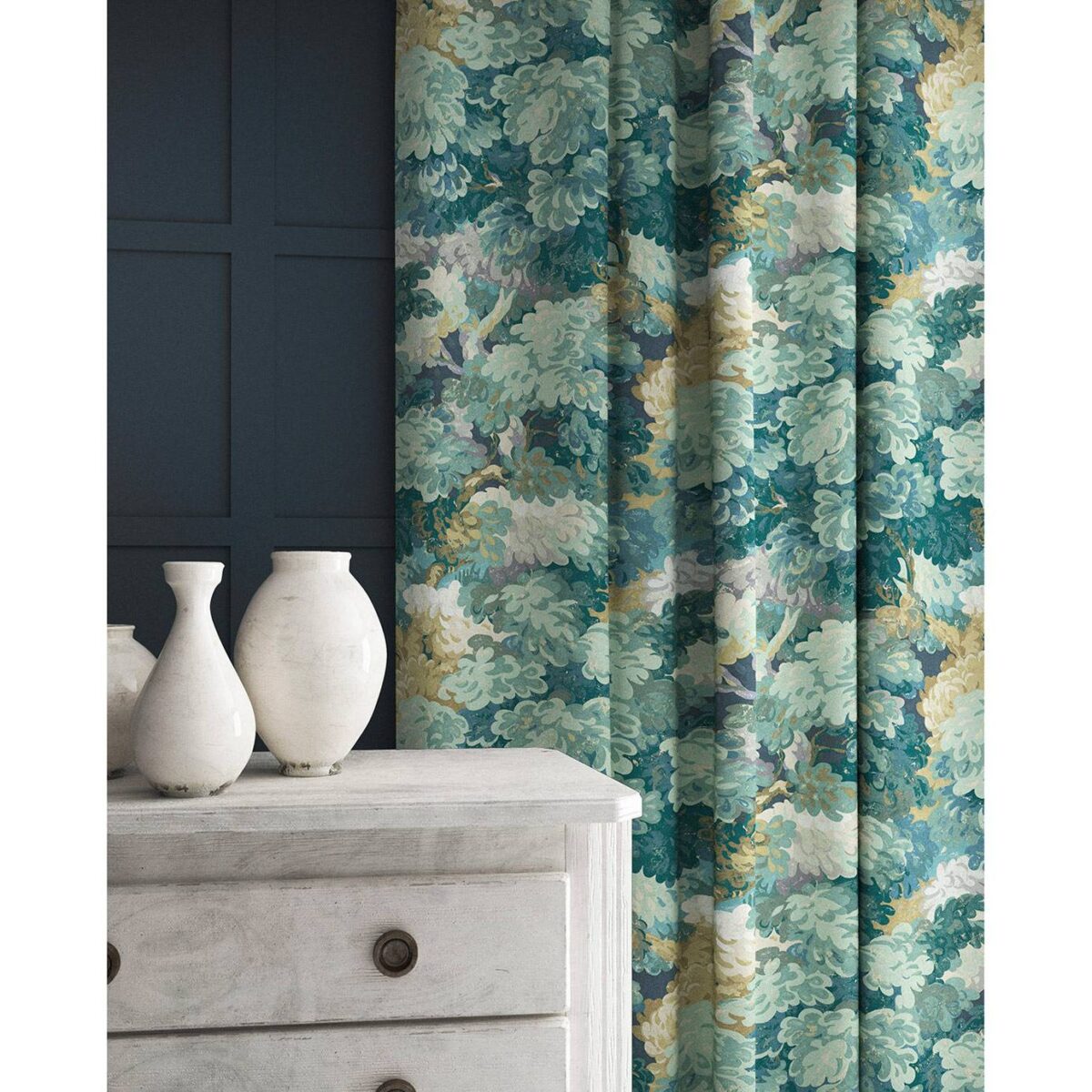 English Oak Fabric - Teal from
