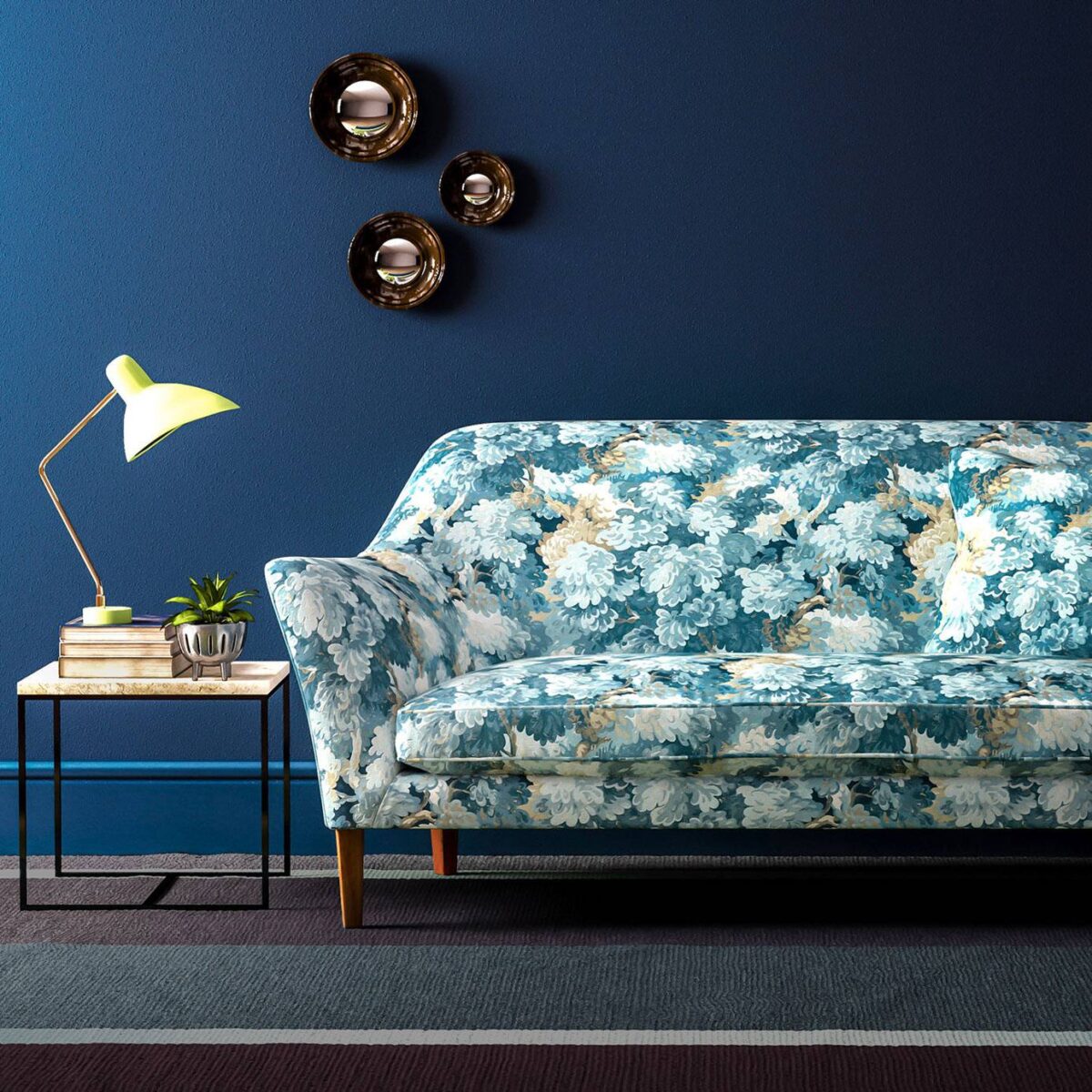 English Oak Fabric - Cornflower from