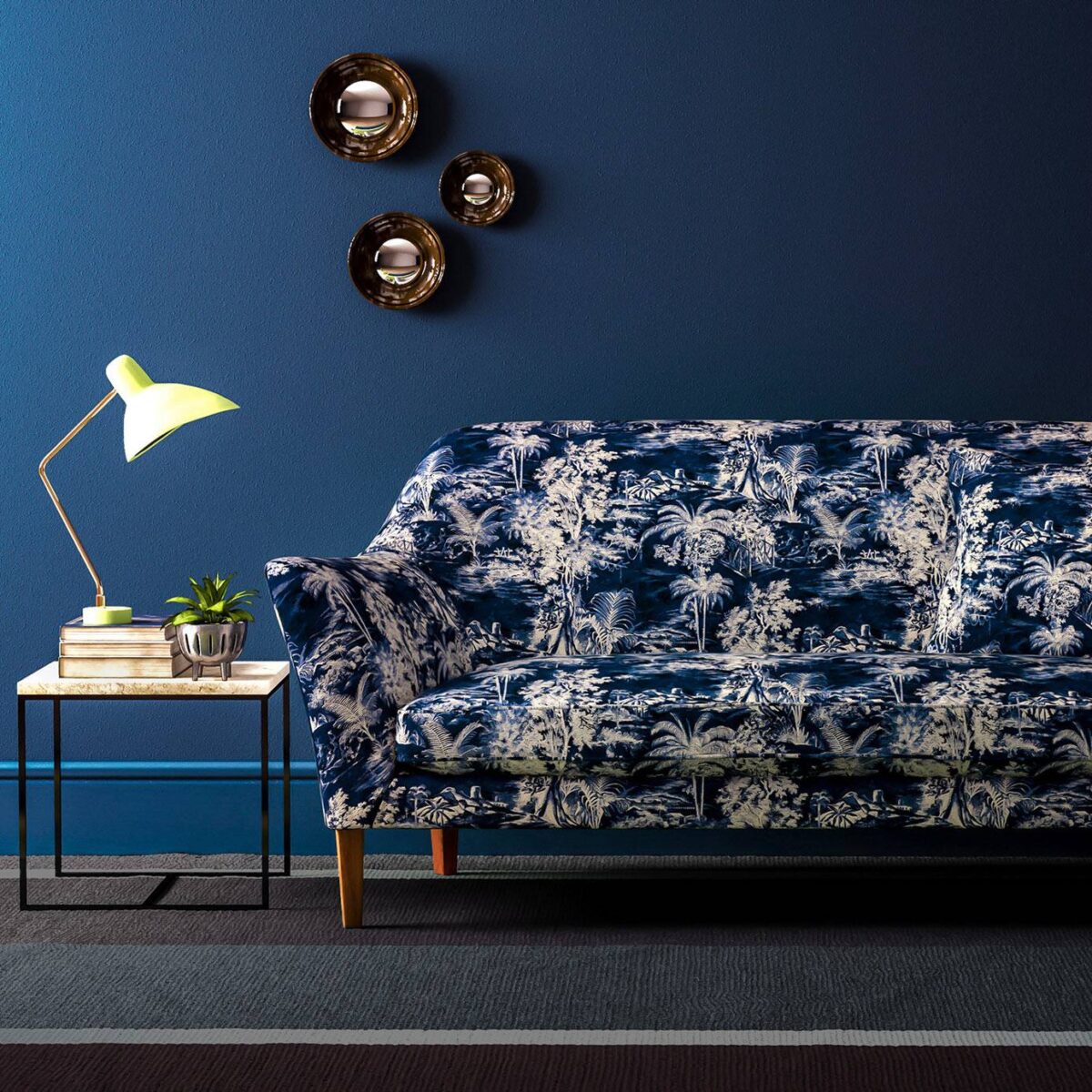 Heat of the Night Fabric - Indigo from