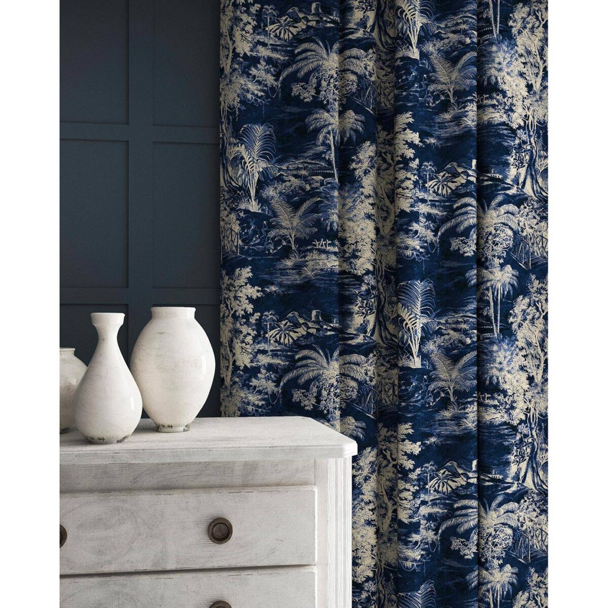 Heat of the Night Fabric - Indigo from