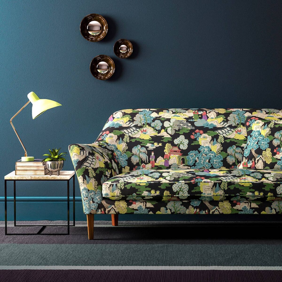 Japanese Garden Fabric - Dayglow from