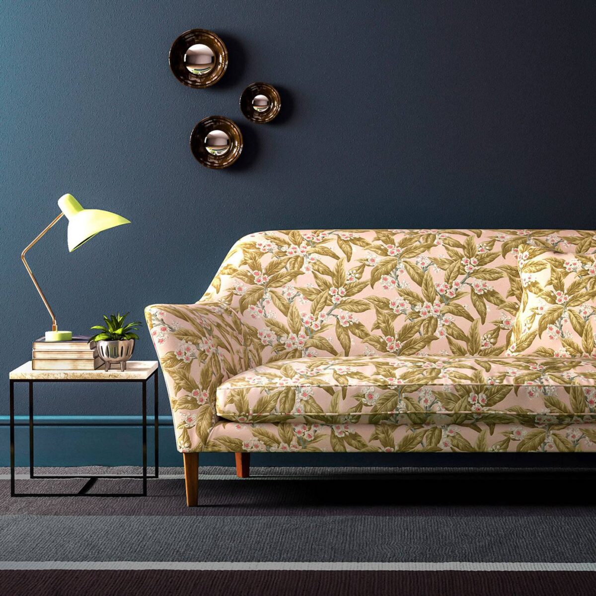 Loseley Velvet Fabric - Peach from