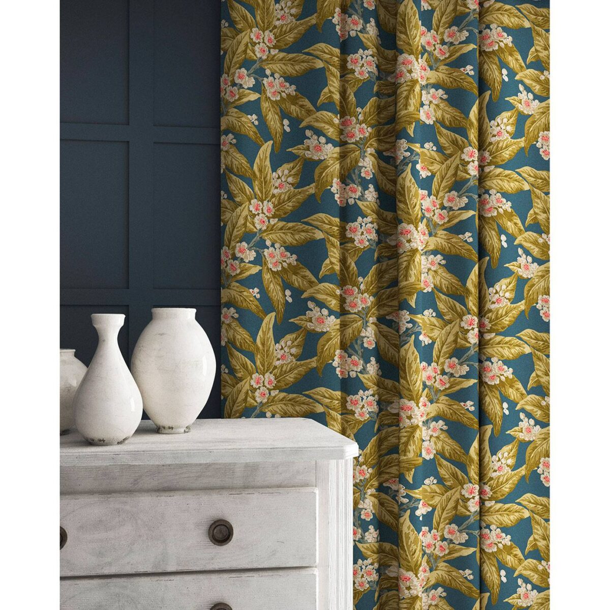 Loseley Velvet Fabric - Airforce Blue from