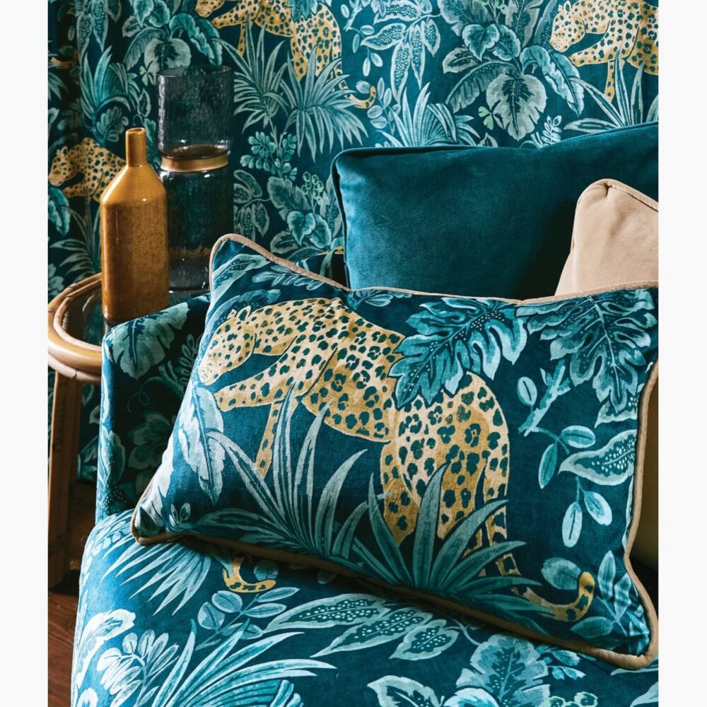 Leopard Fabric - Indigo by Leopard Fabric - Indigo from