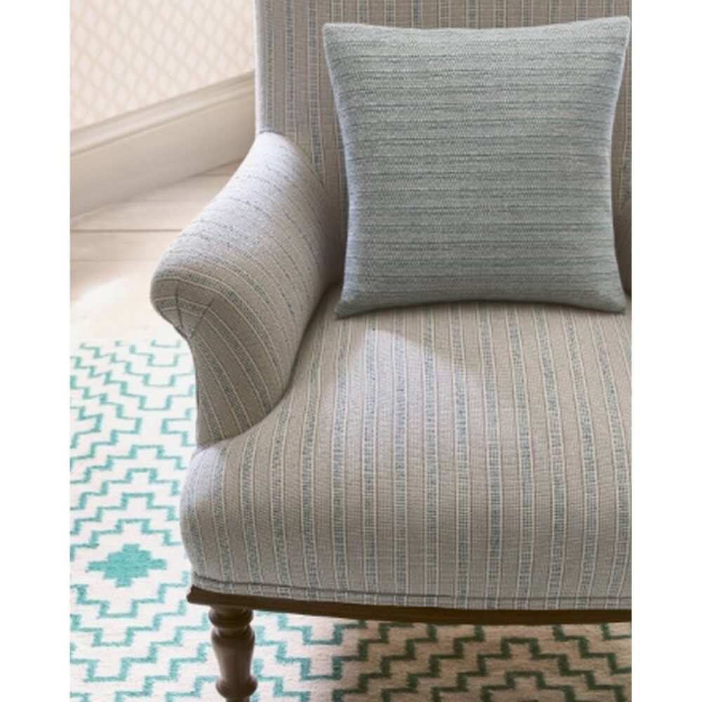 Cadiz Stripe Fabric - Indigo / Copper by Cadiz Stripe Fabric - Indigo / Copper from