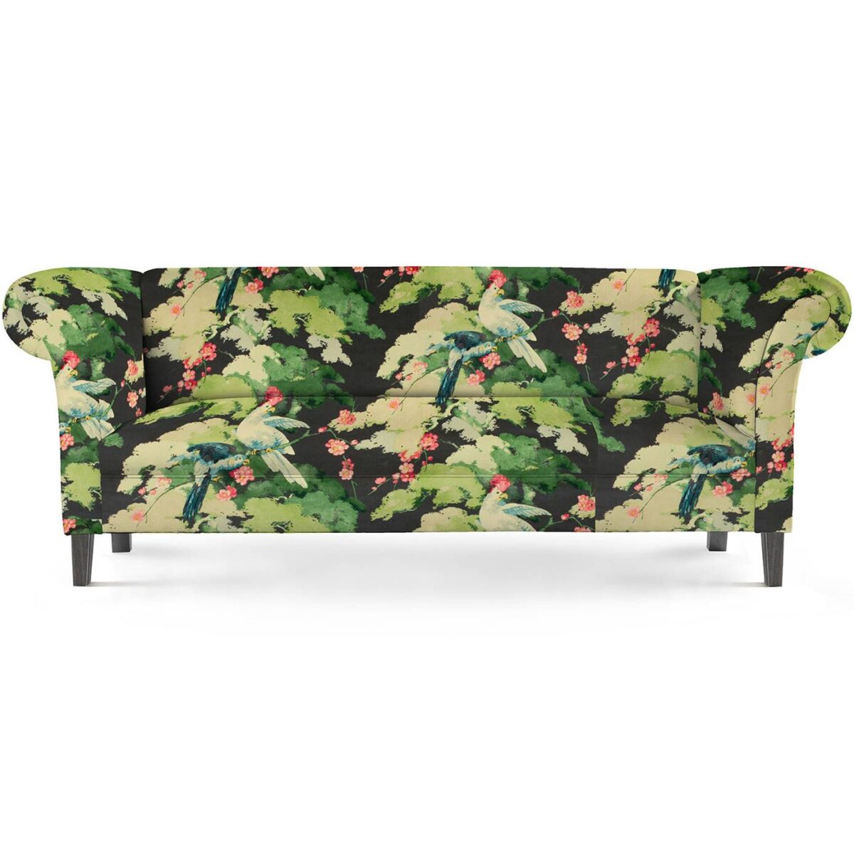 Jungle Jive Velvet Fabric - Navy from