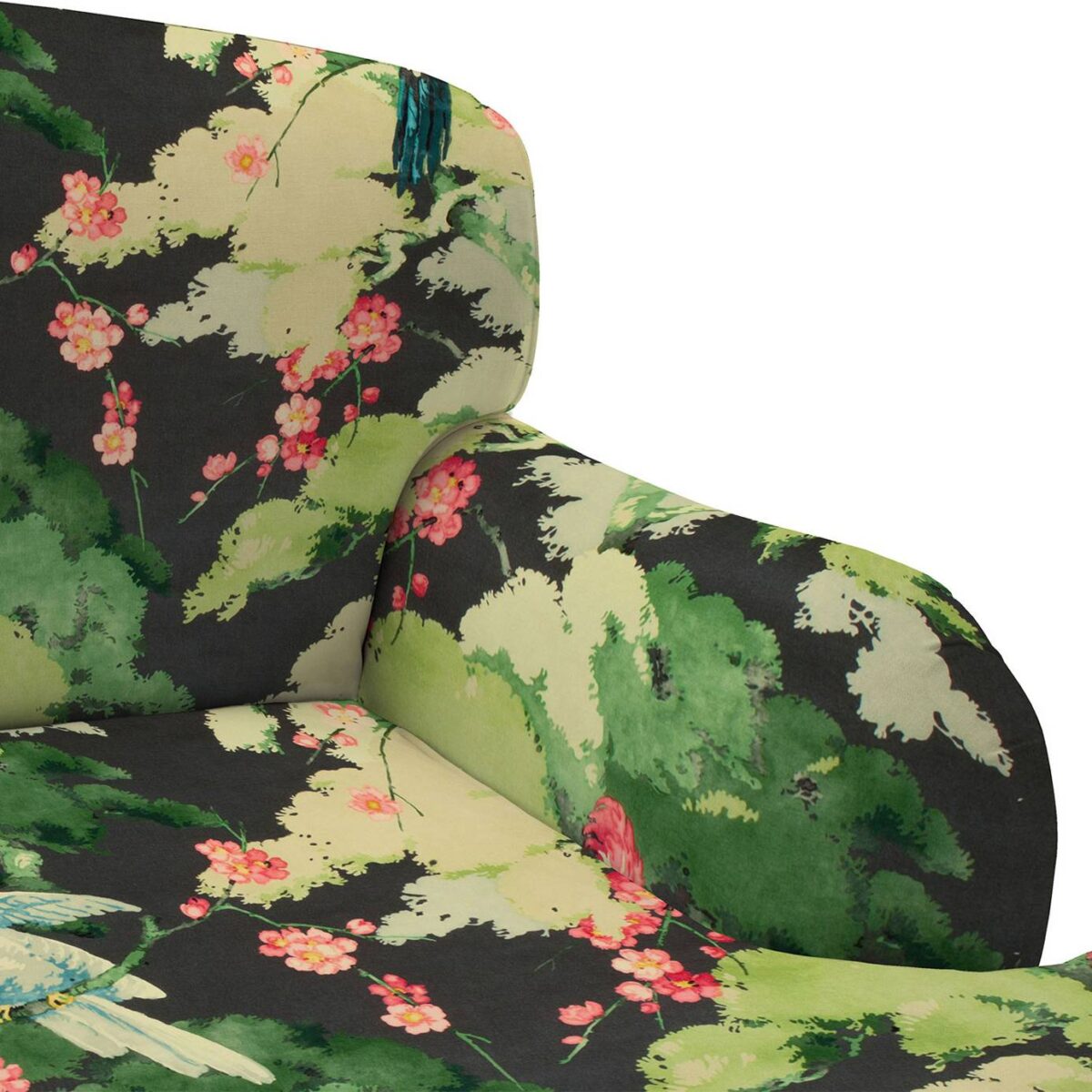 Jungle Jive Velvet Fabric - Navy from