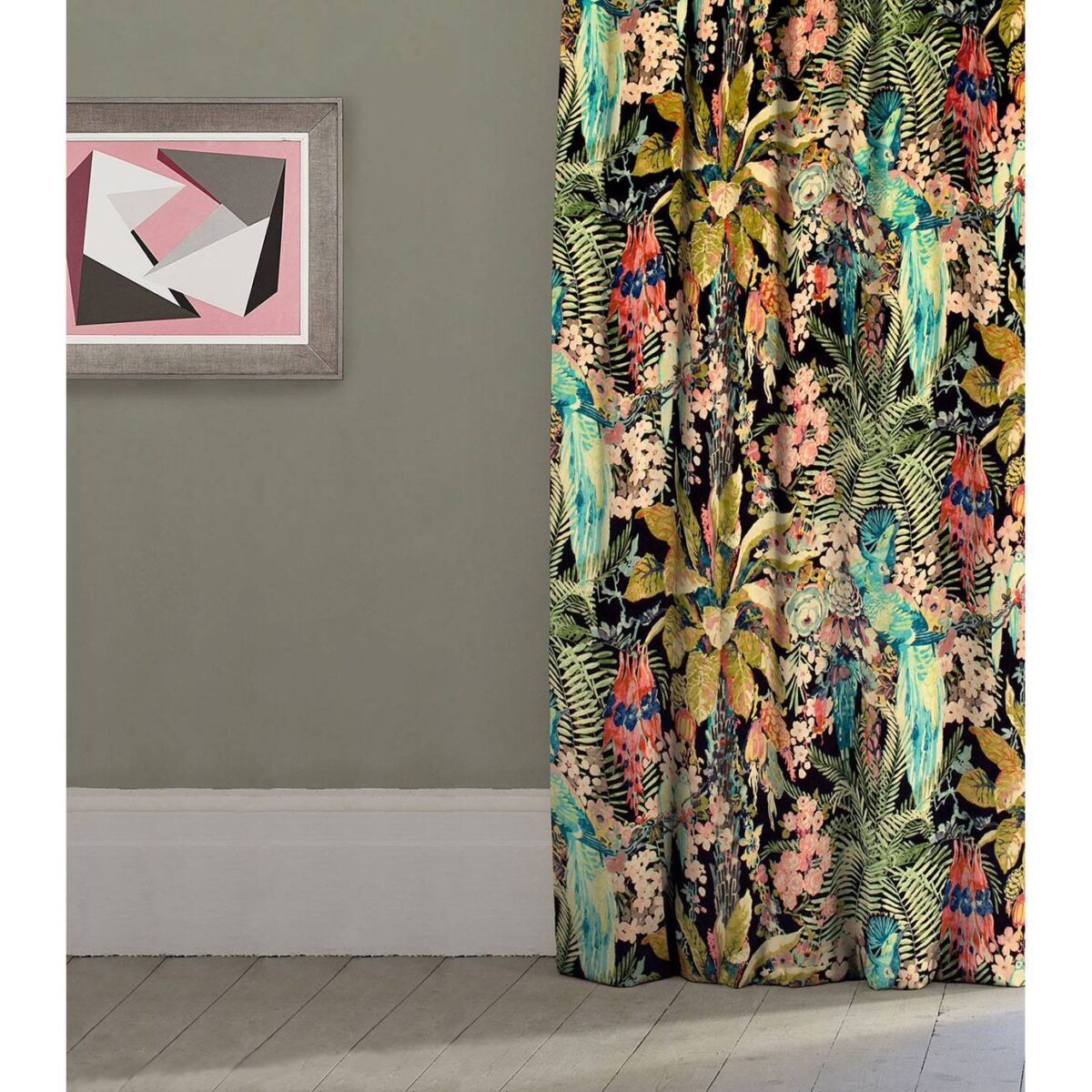 Rainforest Rabble Velvet Fabric - Neon by Rainforest Rabble Velvet Fabric - Neon from