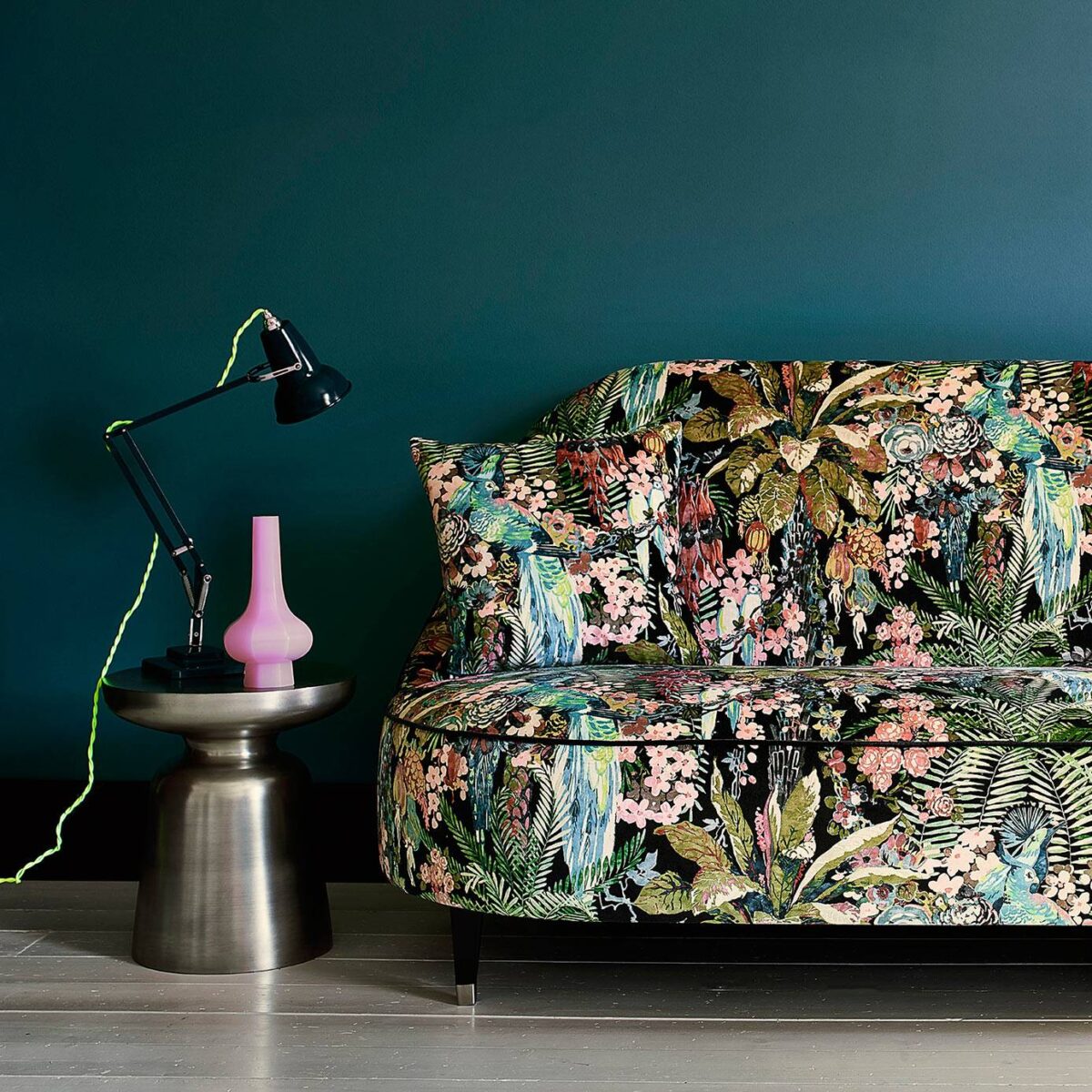 Rainforest Rabble Velvet Fabric - Neon by Rainforest Rabble Velvet Fabric - Neon from