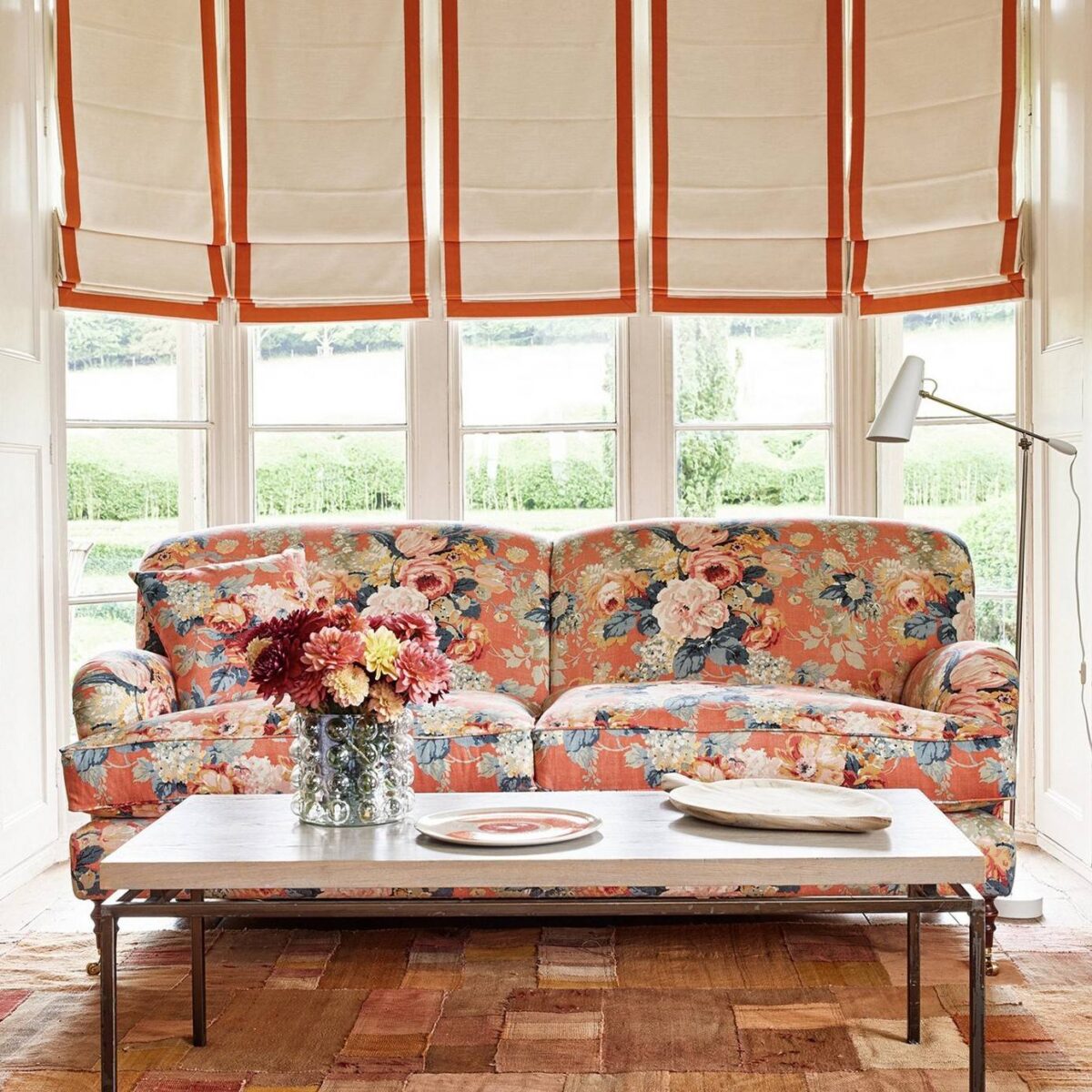 Albertine Fabric - Coral Orange by Albertine Fabric - Coral Orange from