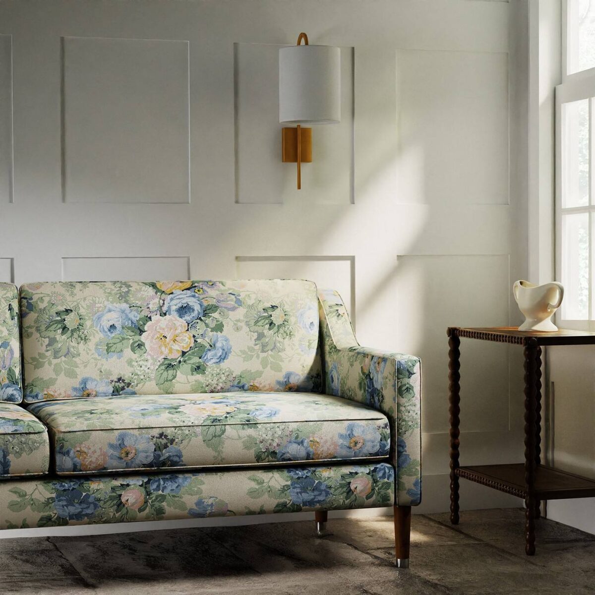 Albertine Fabric - Blue Rose by Albertine Fabric - Blue Rose from