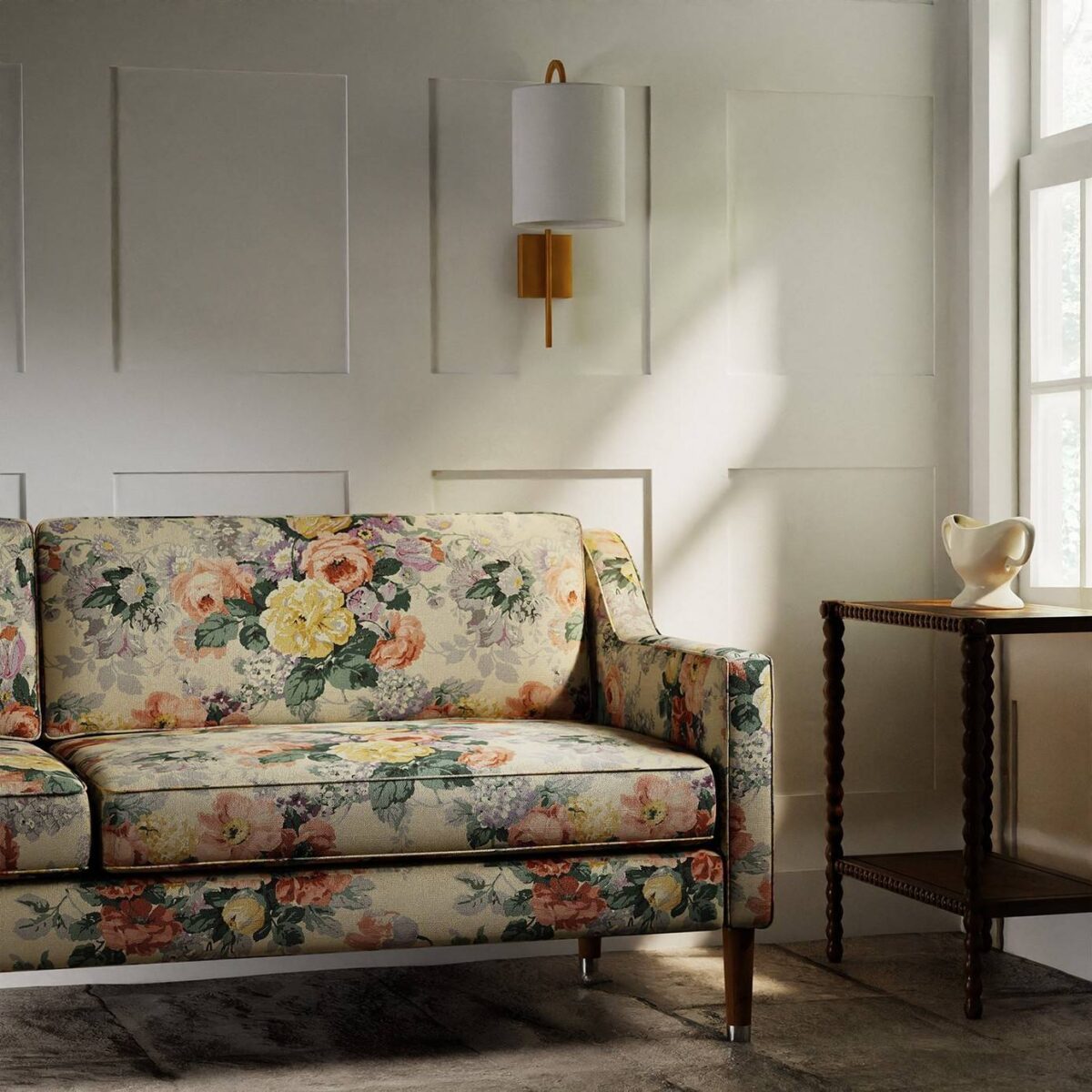 Albertine Fabric - Grey Skies from