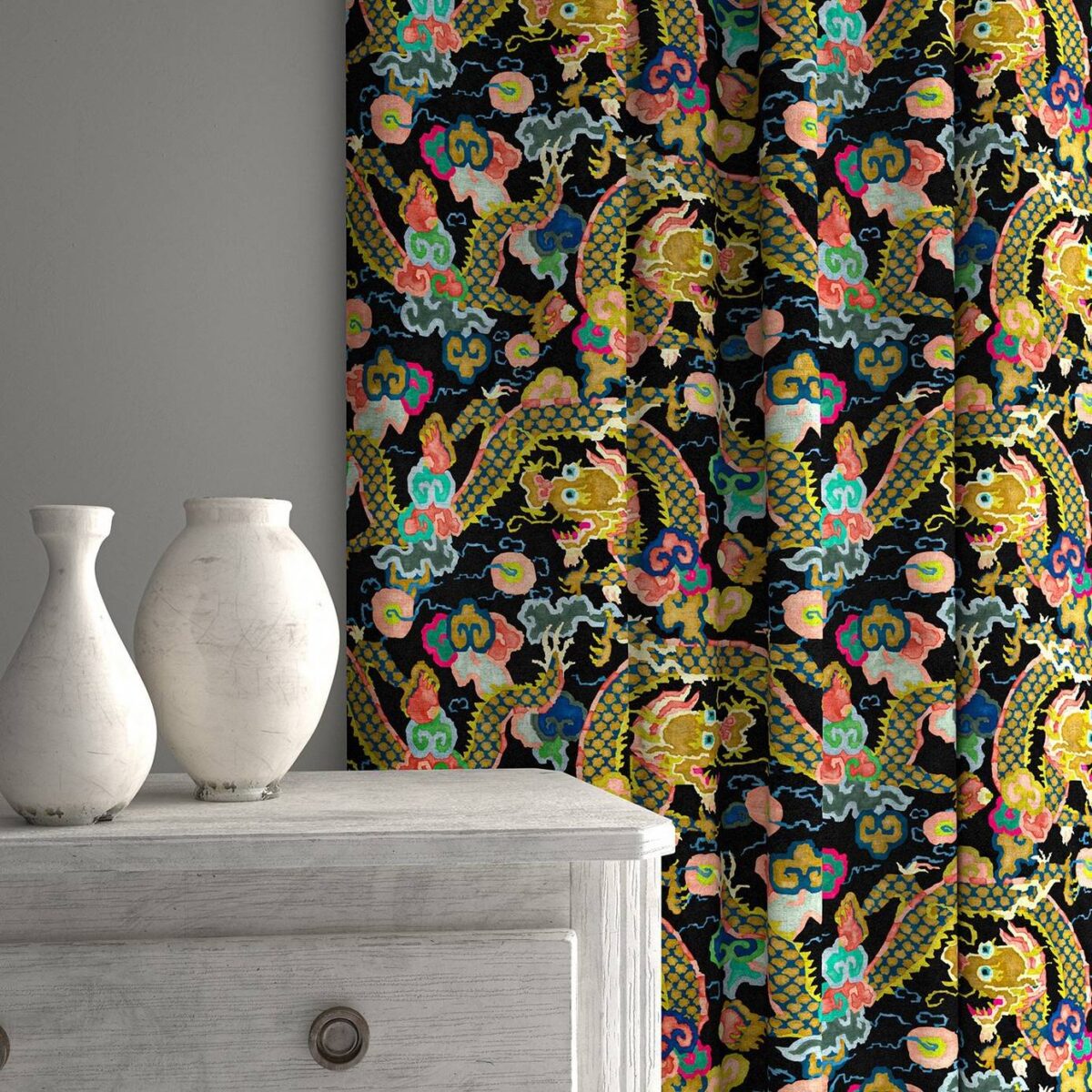 Double Dragon Fabric - Rainbow by Double Dragon Fabric - Rainbow from
