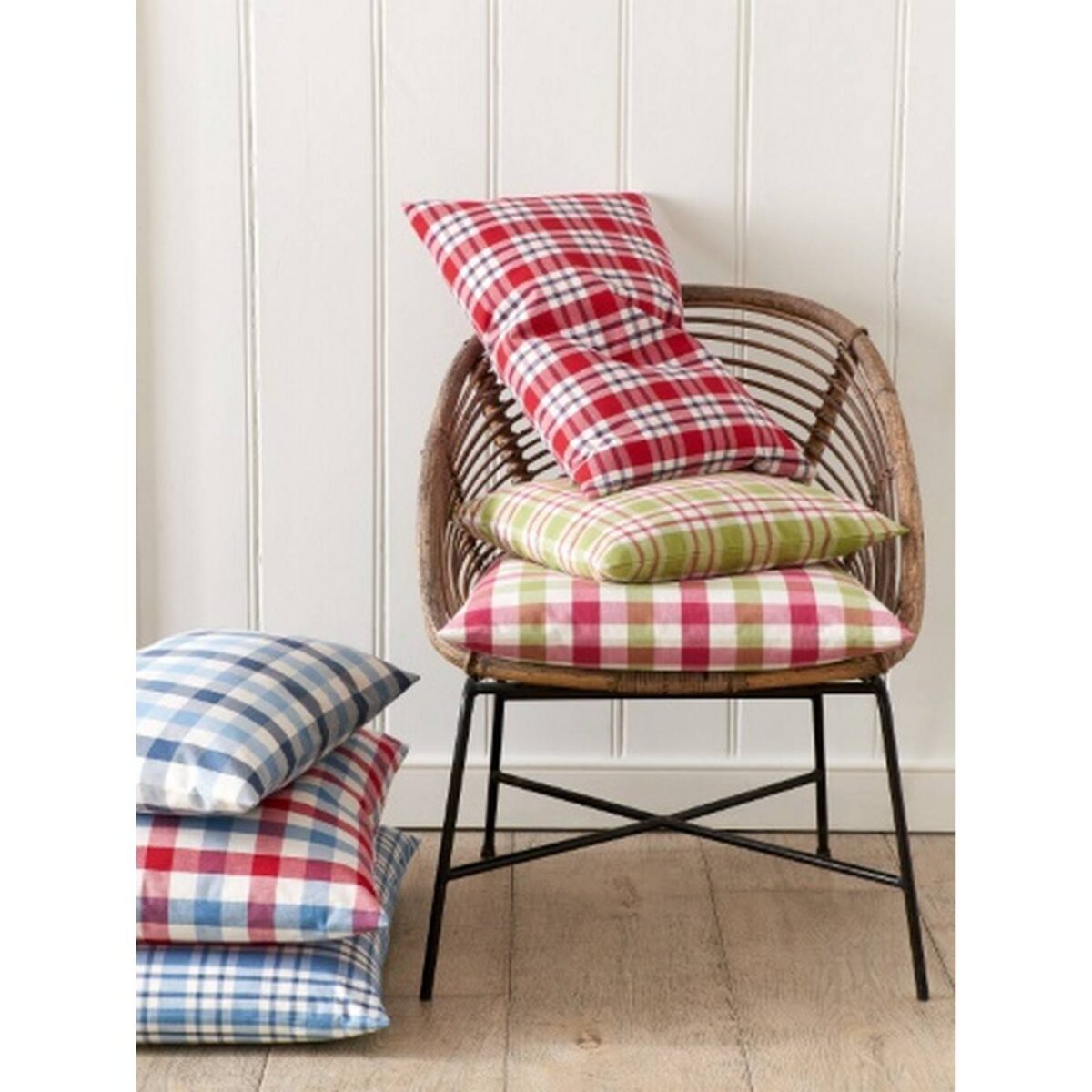 Barlow Check Fabric - Red by Barlow Check Fabric - Red from