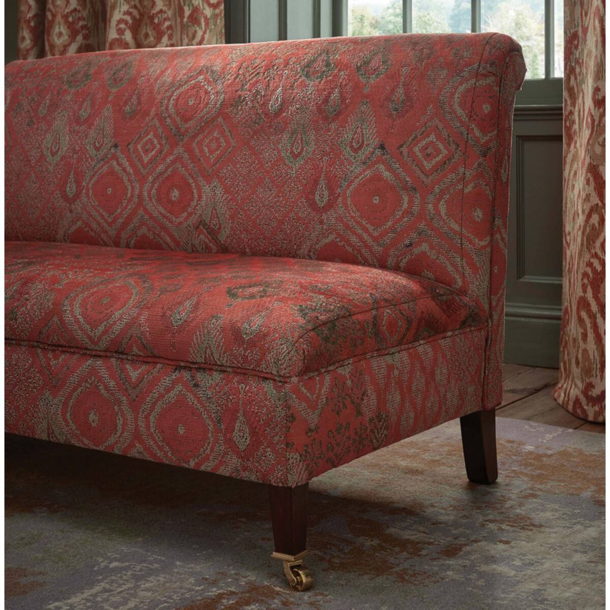 Baroda Fabric - Red / Peacock by Baroda Fabric - Red / Peacock from