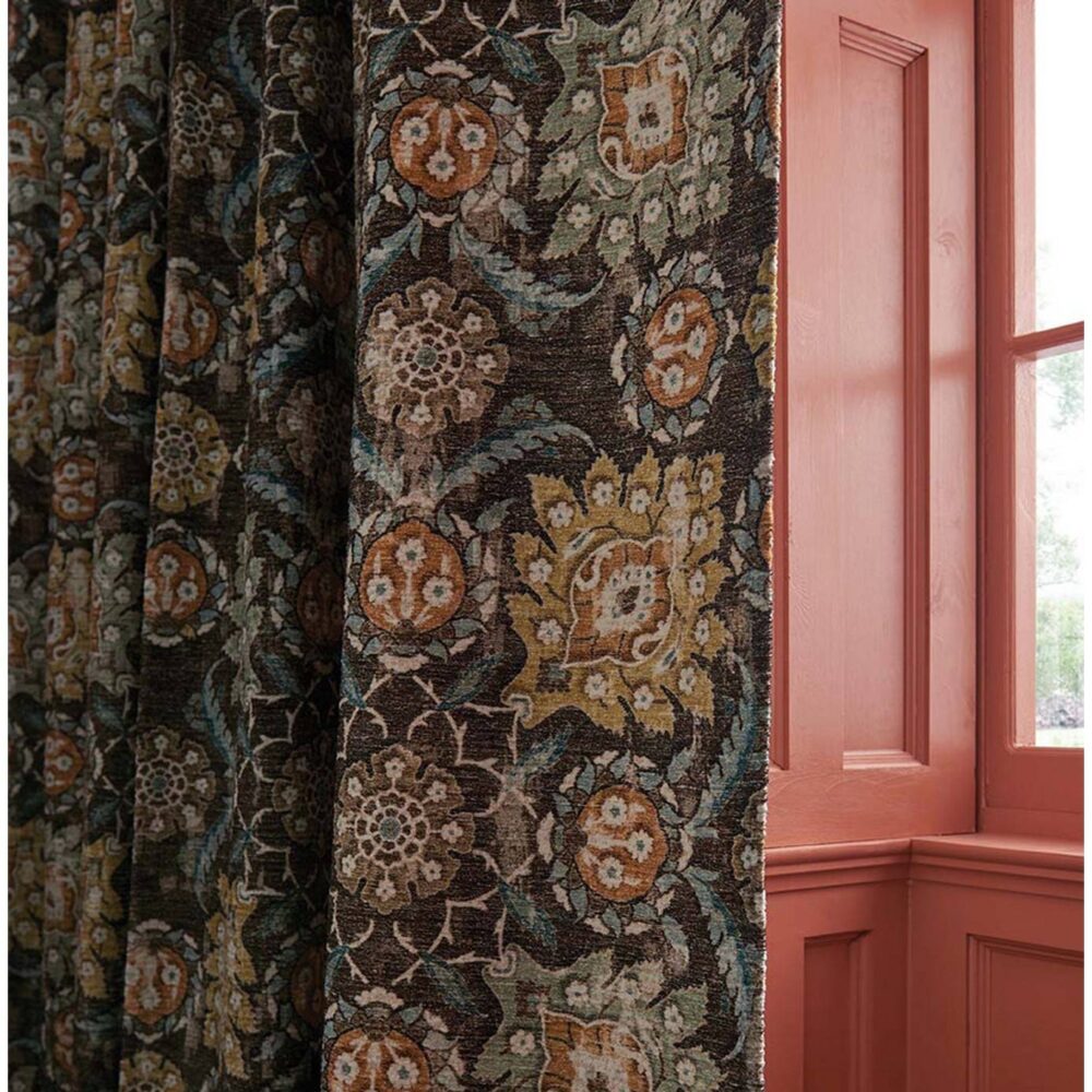 Holkar Fabric - Teal / Russet / Ochre by Holkar Fabric - Teal / Russet / Ochre from