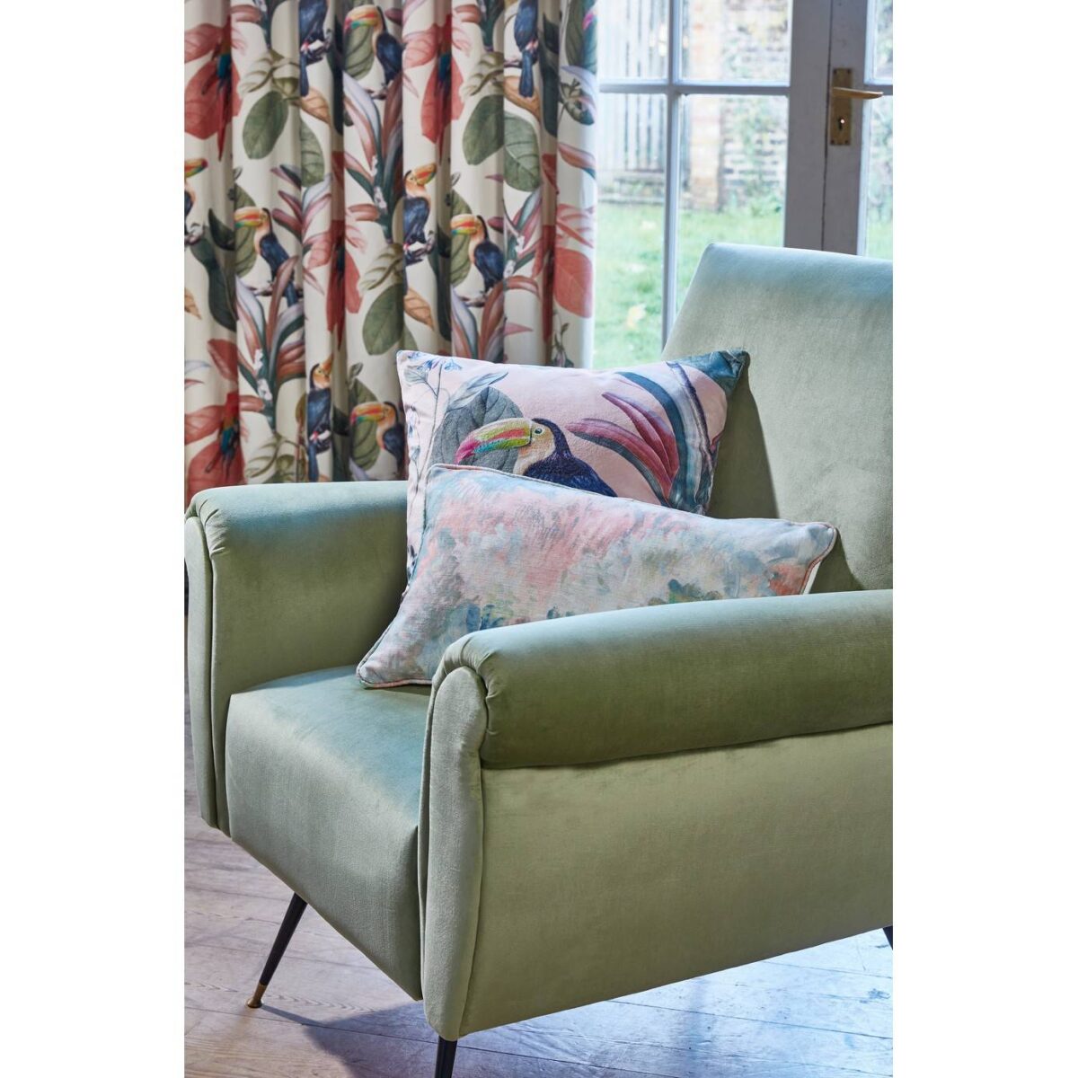 Parrot Fabric - Coral from