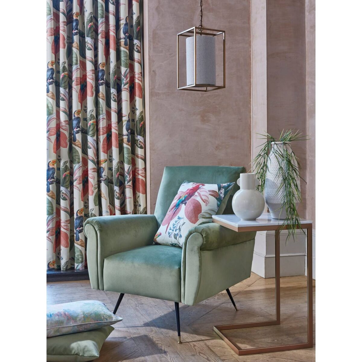 Parrot Fabric - Coral from