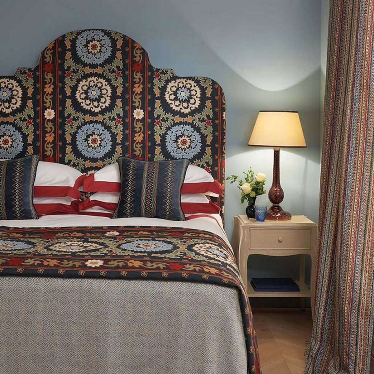 Tigris Fabric - Blue / Red from