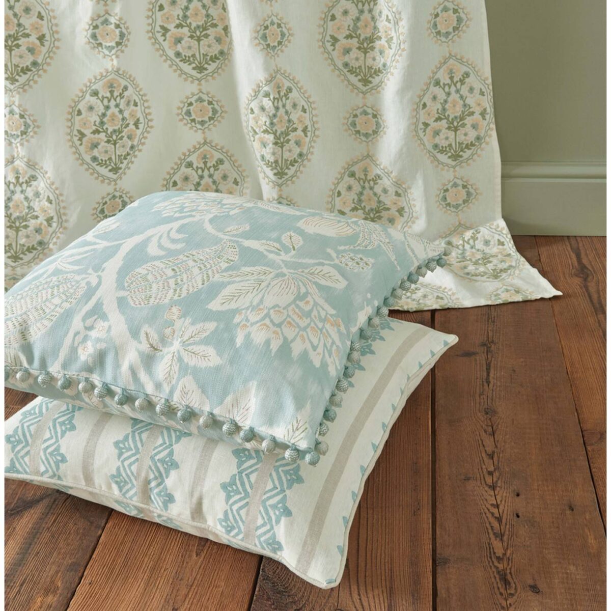 Lalita Fabric - Sage / Ivory by Lalita Fabric - Sage / Ivory from