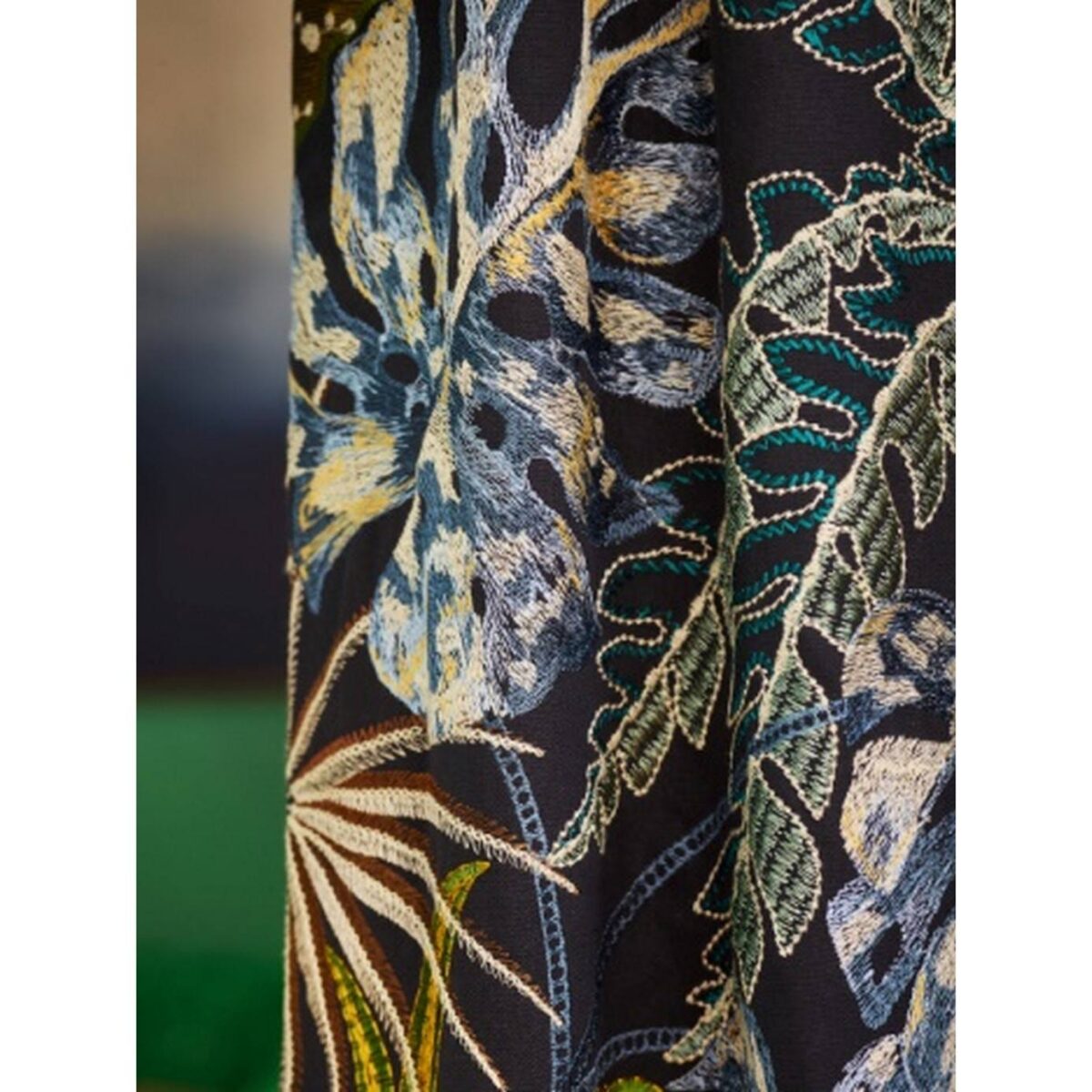 Rousseau Fabric - Indigo / Green by Rousseau Fabric - Indigo / Green from