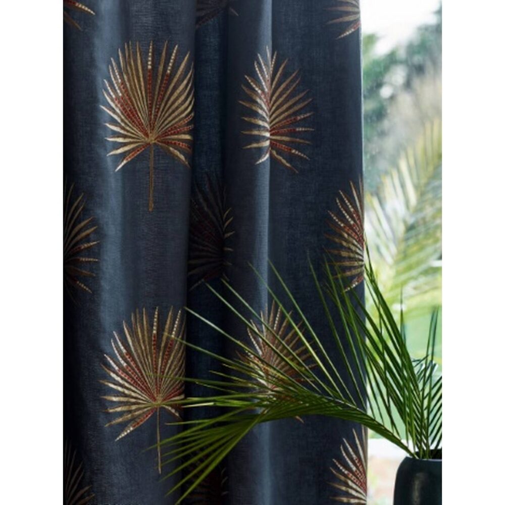 Fortunei Fabric - Teal / Copper from