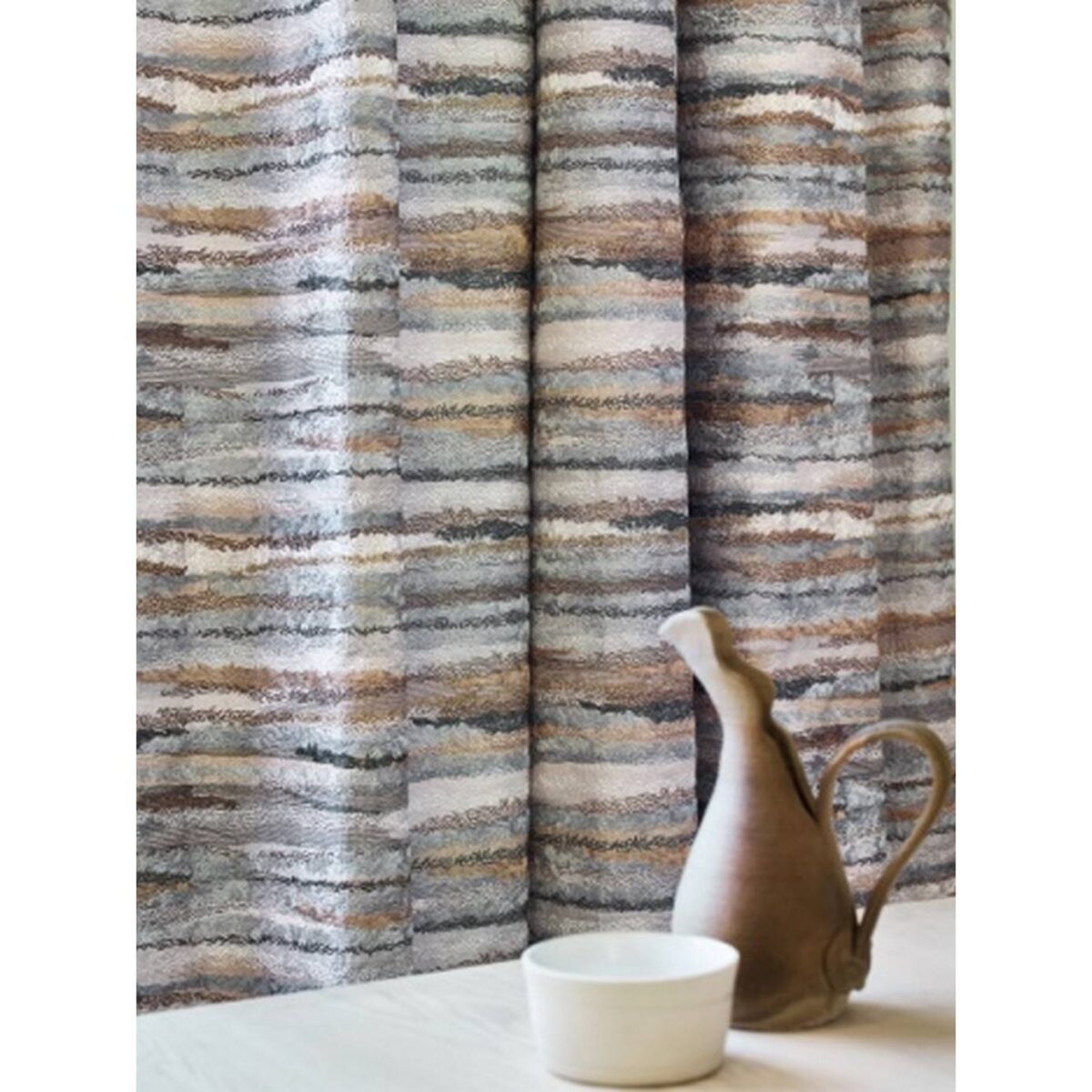 Lanata Fabric - Silver / Aqua by Lanata Fabric - Silver / Aqua from