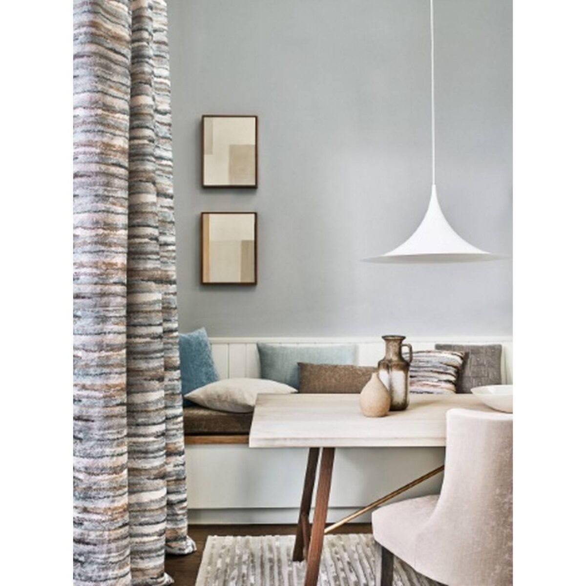 Lanata Fabric - Silver / Aqua by Lanata Fabric - Silver / Aqua from