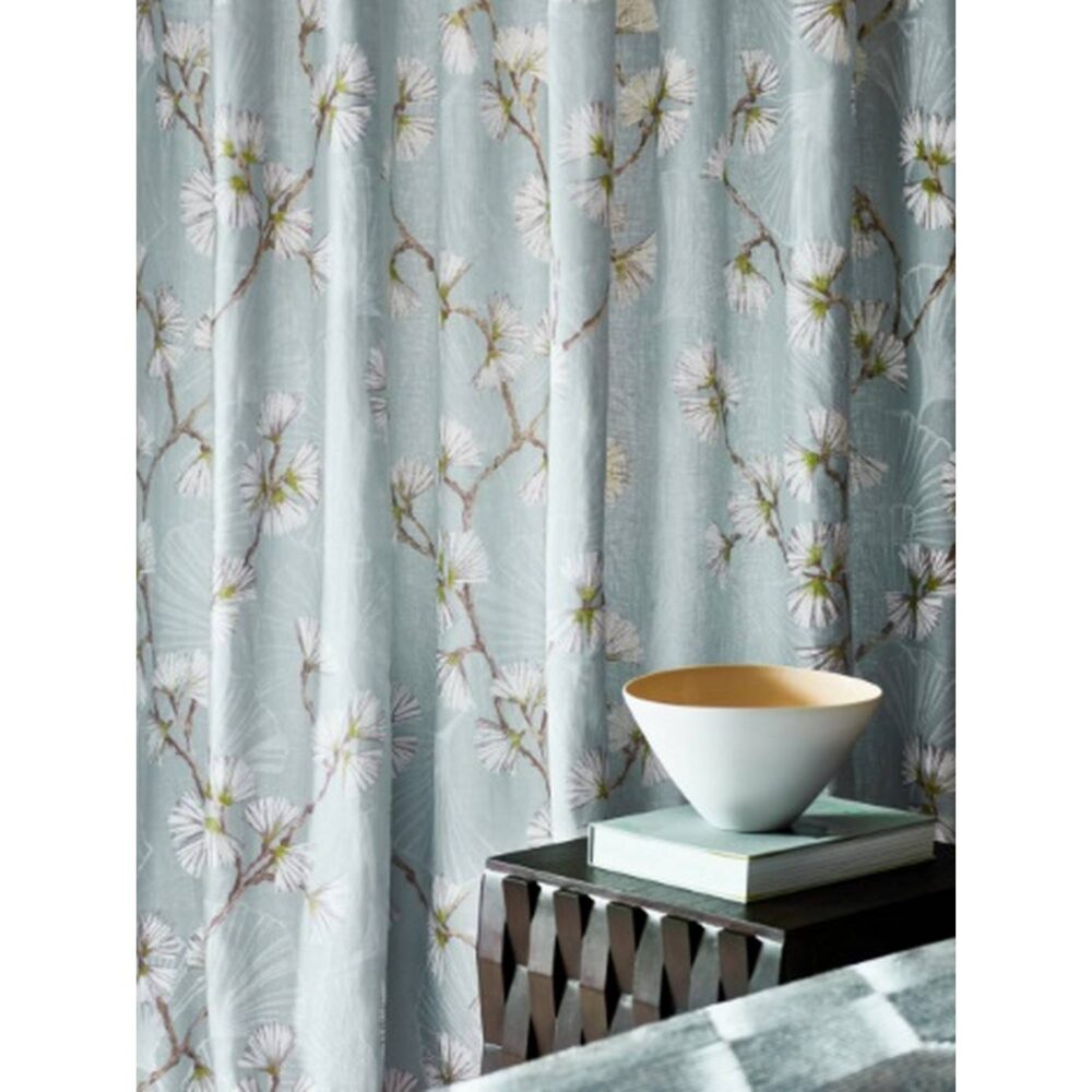 Snow Flower Fabric - Slate Blue by Snow Flower Fabric - Slate Blue from
