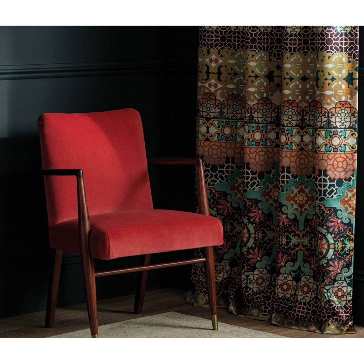 Trebah Velvet Fabric - Emerald from