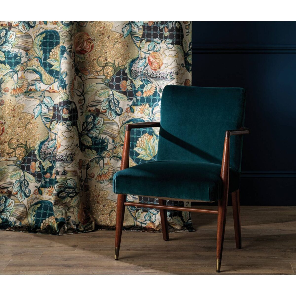 Trebah Velvet Fabric - Carmine by Trebah Velvet Fabric - Carmine from