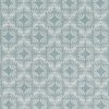 blue geometric cotton fabric from Romo